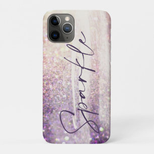 Sparkly bokeh glitter pink purple iPhone 11 pro case
