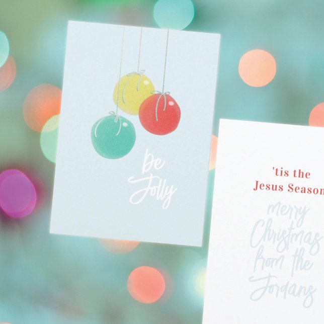 Sparkly Christmas Balls Flat Card (Creator Uploaded)