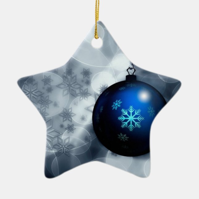 Sparkly Christmas Ceramic Ornament (Front)