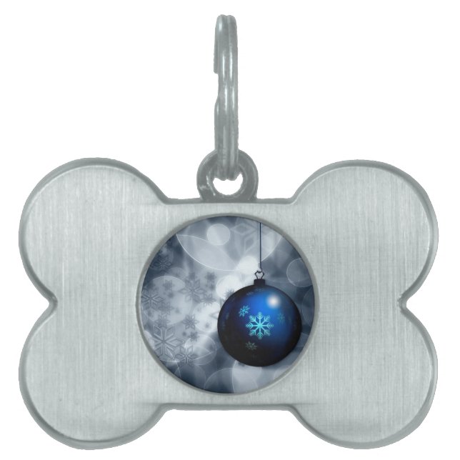 Sparkly Christmas Pet ID Tag (Front)