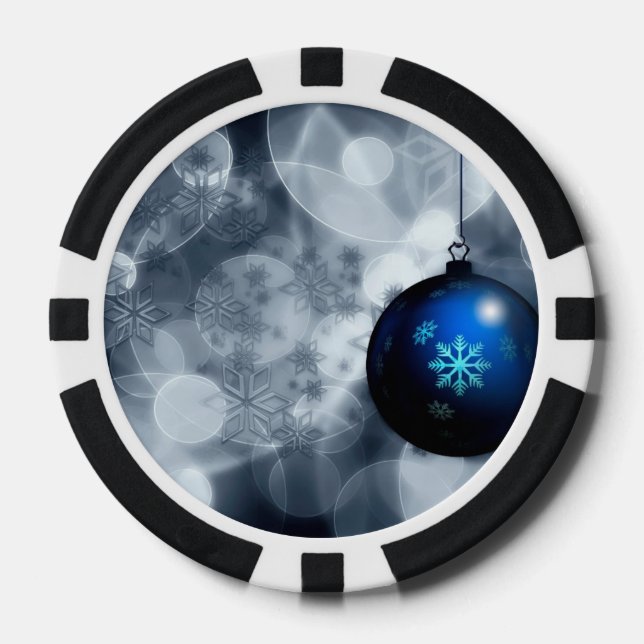 Sparkly Christmas Poker Chips (Front)