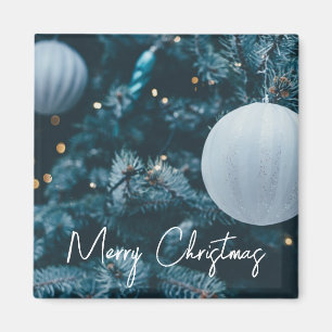 Sparkly Christmas Tree and Christmas Balls  Magnet