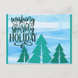 Sparkly Christmas Tree Postcard