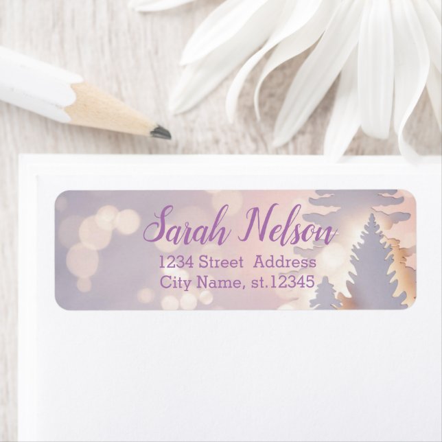 Sparkly Christmas Tree  Return Address Label (Insitu)