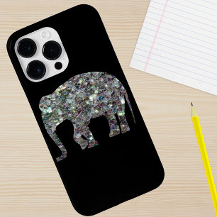 Sparkly colourful silver mosaic Elephant iPhone 6 Case-Mate iPhone 14 Pro Max Case