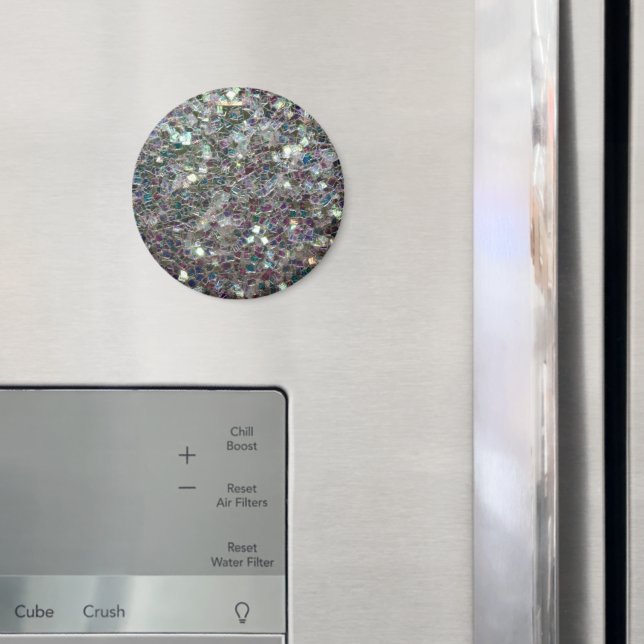 Sparkly colourful silver mosaic magnet (In Situ (Fridge))