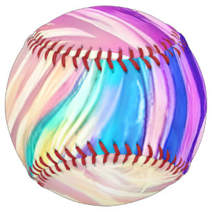 Sparkly Colourful Swirly Pattern Softball