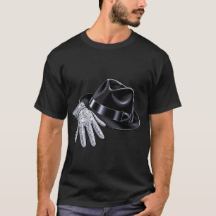 Sparkly Diamond Glove and Fedora Hat Pop Art T-Shi T-Shirt