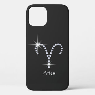 Sparkly Diamonds Aries Symbol  iPhone 12 Case