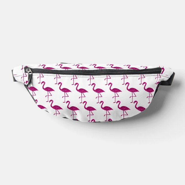 Sparkly flamingo hot pink faux sparkles bum bags (Lay Down)