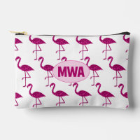 Sparkly flamingo hot pink faux sparkles Monogram