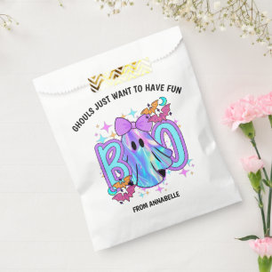 Sparkly Ghost  Ghouls Want Have Fun Halloween Favour Bag