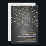 Sparkly Glitter Dots Christmas Party Invitation<br><div class="desc">Personalise all the details on these fun,  modern and festive glittery Christmas party invitations for your upcoming celebration.</div>