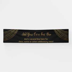 Sparkly Glittery Gold Garland Add Your Own Text Banner