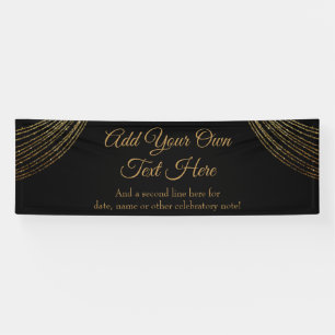 Sparkly Glittery Gold Garland Add Your Own Text Banner