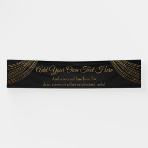 Sparkly Glittery Gold Garland Add Your Own Text Banner