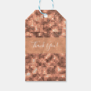 Sparkly Gold Luxury Sparkle Girly Sequins Party Gift Tags