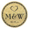 Sparkly Gold Monogram Wedding Favour Stickers Seal