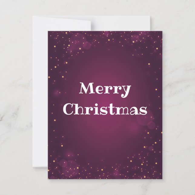 Sparkly, Gorgeous, Beautiful, Purple Holiday Card (Front)