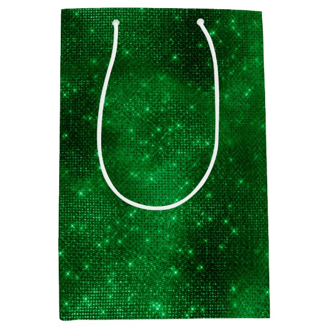 Sparkly Green Foil Medium Gift Bag (Front)