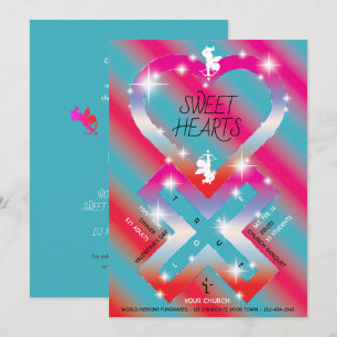 Sparkly Heart X Sweet Hearts Invitation