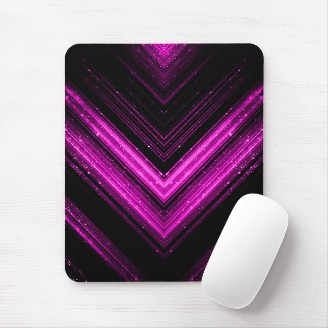 Sparkly hot black pink mouse pad (With Mouse)