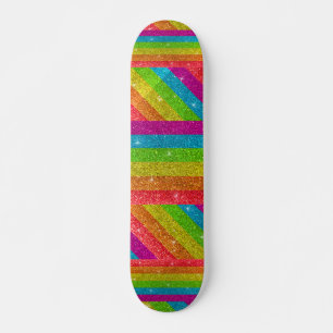 Sparkly LGBTQ Rainbow Glitter Gay Pride Sparkles Skateboard
