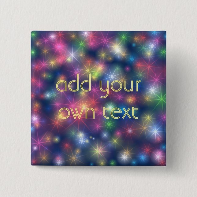 Sparkly Lights 15 Cm Square Badge (Front)