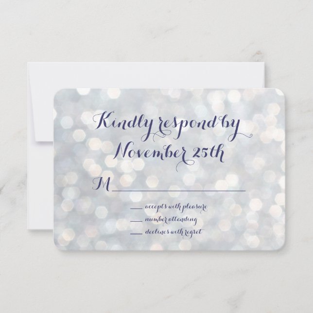 Sparkly Lights RSVP Card (Front)