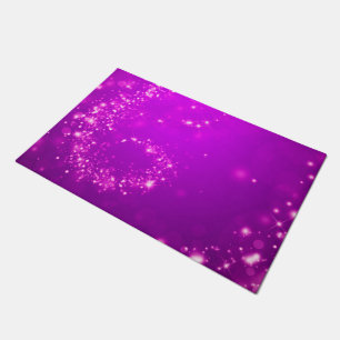 Sparkly lights swirl purple + your ideas doormat