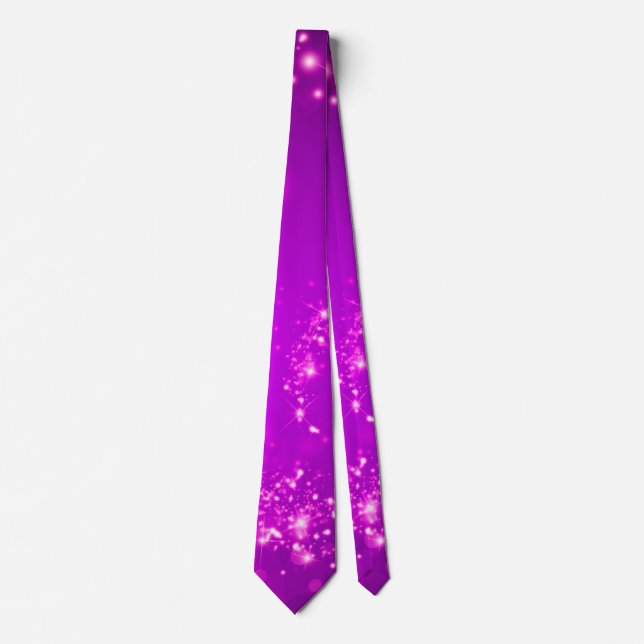 Sparkly lights swirl purple + your ideas tie (Front)