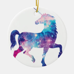 Sparkly Magical Unicorn Ceramic Tree Decoration