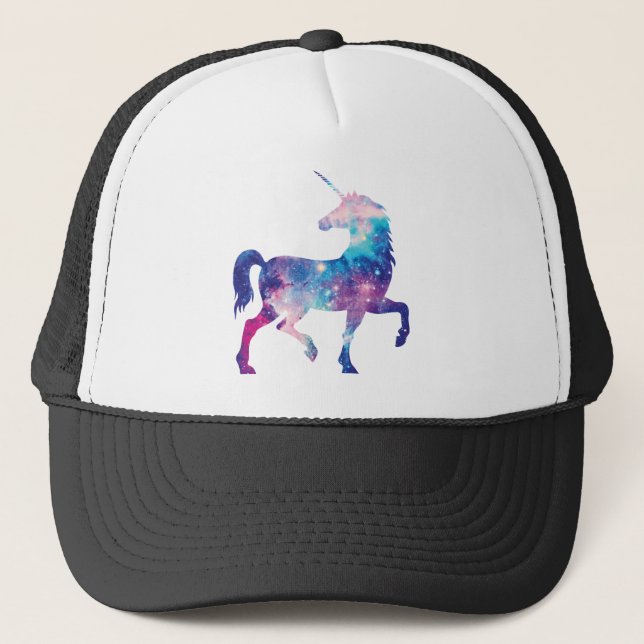 Sparkly Magical Unicorn Trucker Hat (Front)
