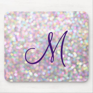 Sparkly Monogram Mouse Pad