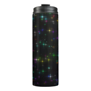 Sparkly Multicolor Stars Thermal Tumbler