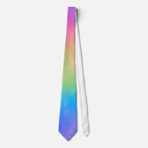 Sparkly Neon Rainbow Tie