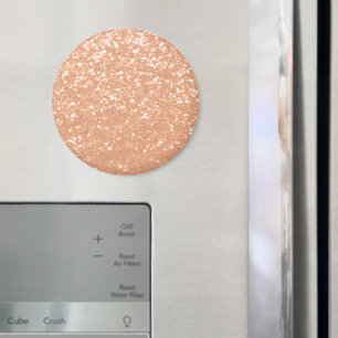 Sparkly peach faux sparkles colour of year 2024 magnet