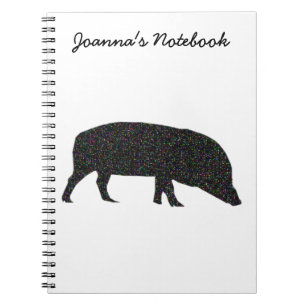 Sparkly Pig Customisable Notebook