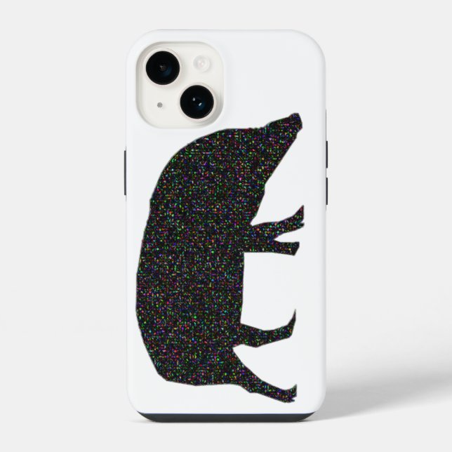 Sparkly Pig iPhone Case (Back)