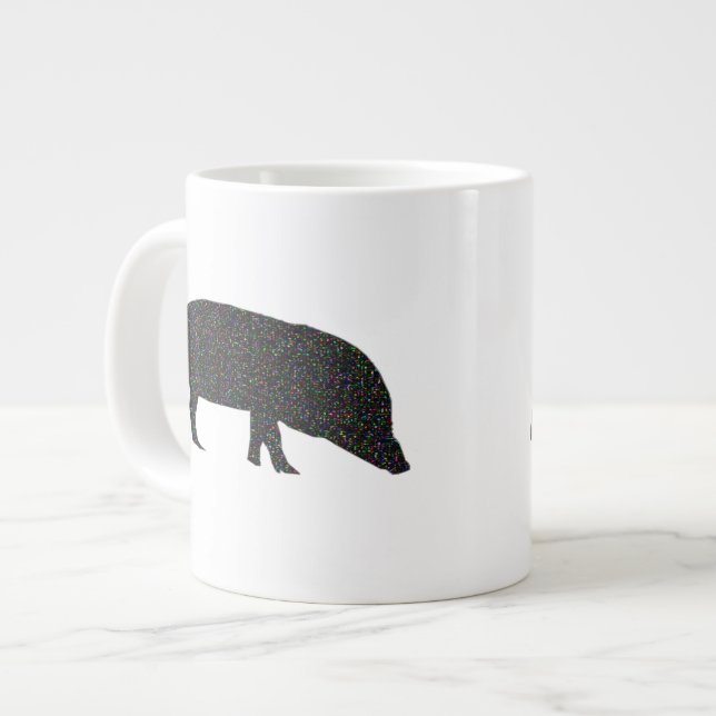 Sparkly Pig Mug (Front Left)