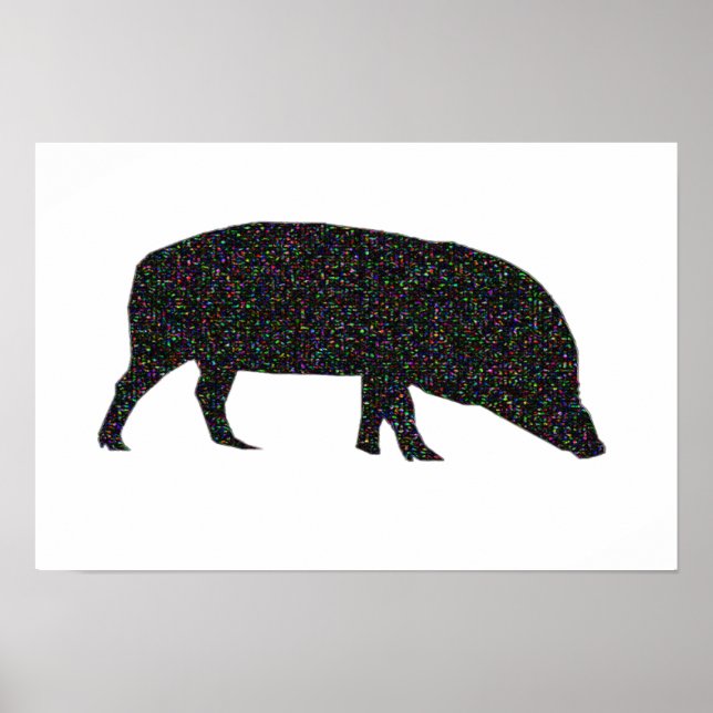 Sparkly Pig Poster (Front)