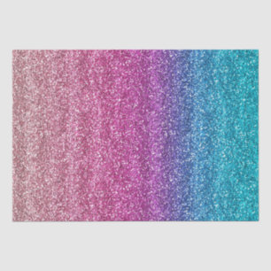 Sparkly Pink and Blue Gradient Glitter Tissue Paper