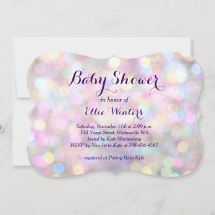 Sparkly Pink Baby Shower Invitation