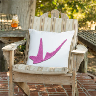 Sparkly pink butterfly cushion