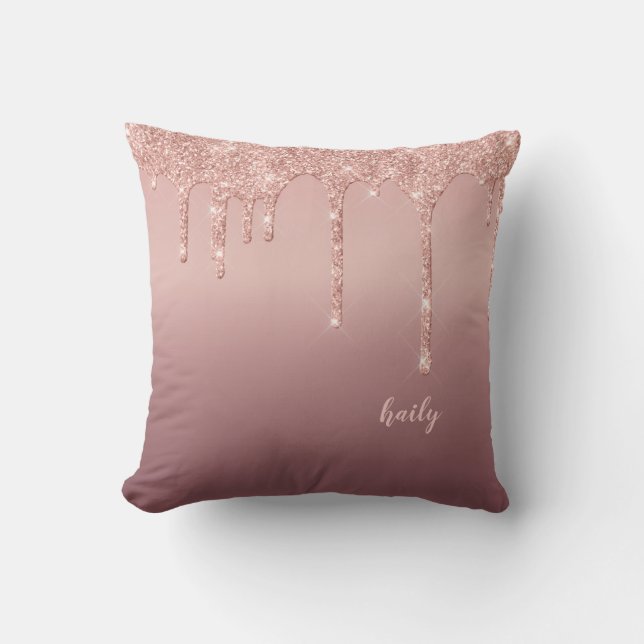 Sparkly Pink Glitter Cushion (Front)