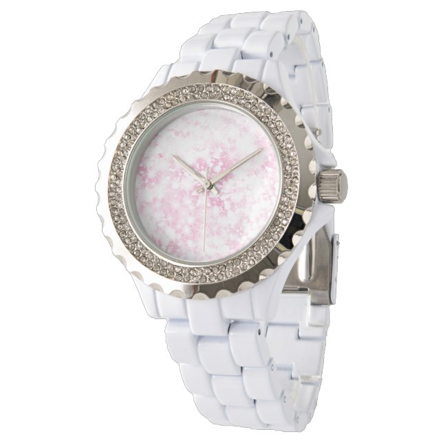 Sparkly Pink Glitter Watch (Angled)
