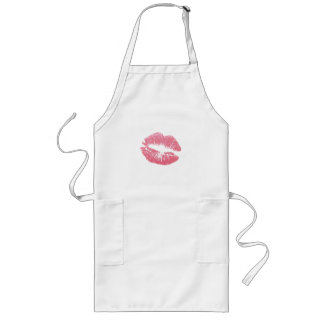 Sparkly Pink Lips Long Apron