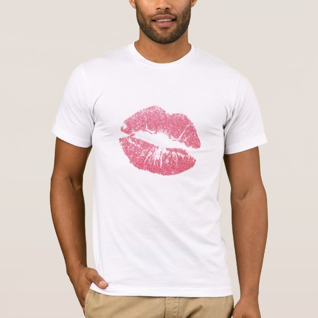 Sparkly Pink Lips T-Shirt (Front)