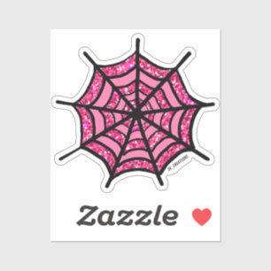 Sparkly Pink Spider Web
