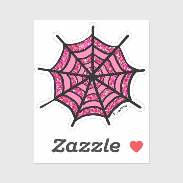 Sparkly Pink Spider Web (Sheet)
